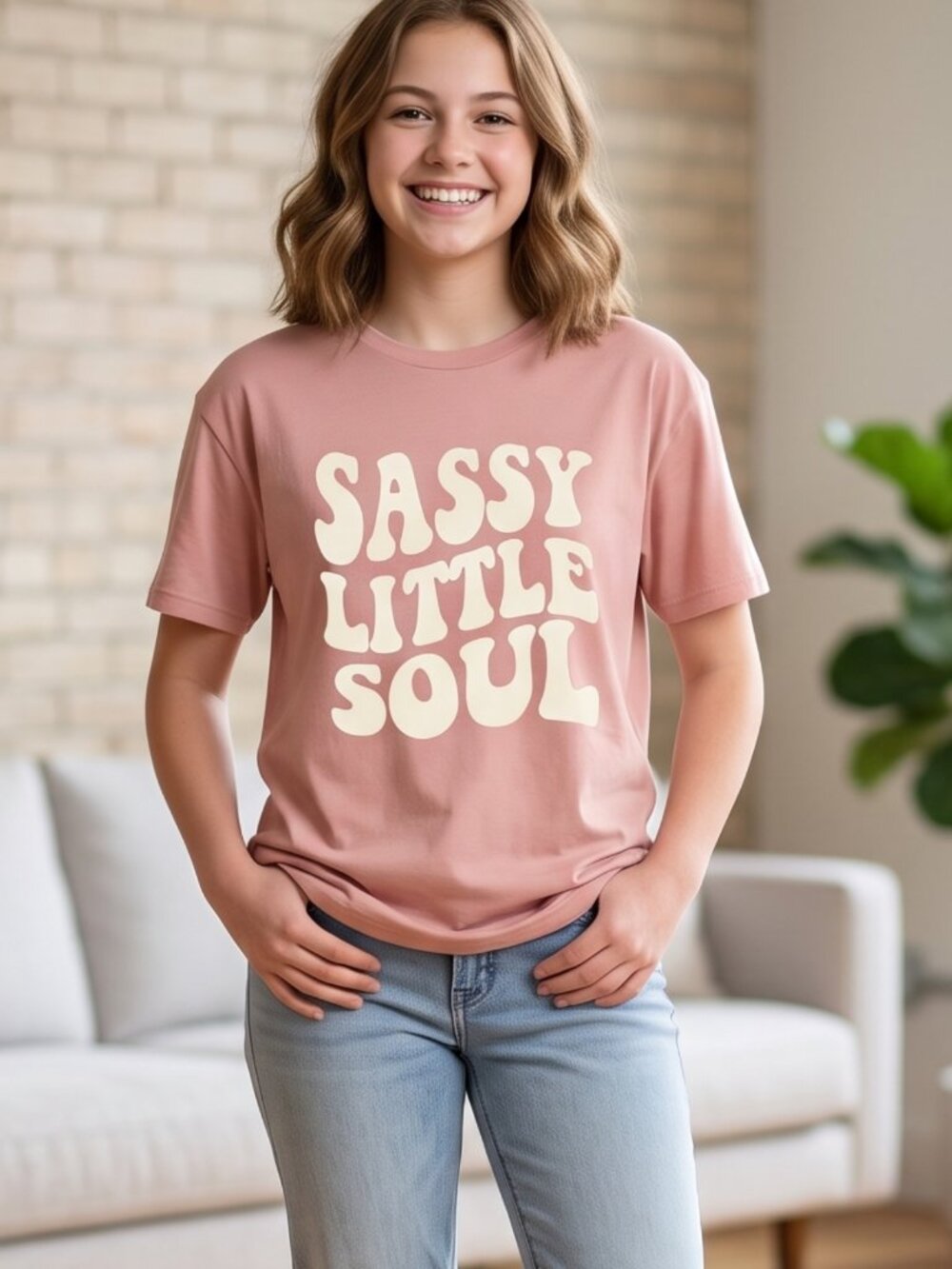 NWOT | Dusty Rose "Sassy Little Soul" Retro Graphic T-Shirt | 16Y